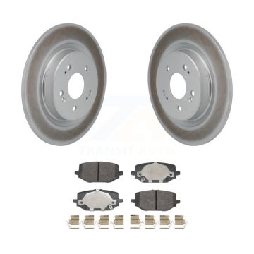 Rear Coated Disc Brake Rotors And Semi-Metallic Pads Kit For 2022-2024 Acura MDX KGF-103291