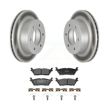 Rear Coated Disc Brake Rotors And Semi-Metallic Pads Kit For 2022-2023 Ford Bronco 3.0L KGF-103315