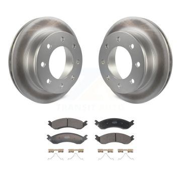 Rear Coated Brake Rotors Semi-Metallic Pad Kit For GMC Chevrolet Savana 2500 Express 3500 KGF-103316