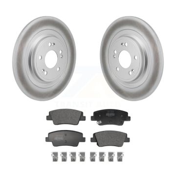 Rear Coated Brake Rotors Semi-Metallic Pad Kit For Hyundai Ioniq 5 Genesis Kia EV6 GV70 6 KGF-103318