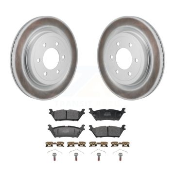 Rear Coated Disc Brake Rotors And Semi-Metallic Pads Kit For Ford F-150 Lightning KGF-103319