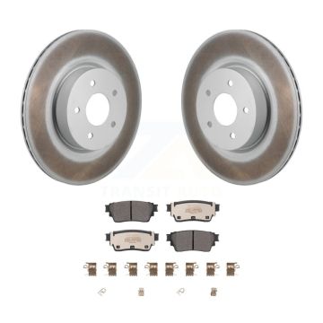 Rear Coated Brake Rotors Semi-Metallic Pad Kit For Mitsubishi Outlander Nissan Pathfinder KGF-103327