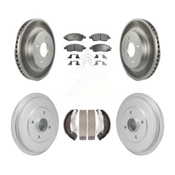 Front Rear Coated Disc Brake Rotor Semi-Metallic Pad Drum Kit For Nissan Micra Versa Note KGF-103337