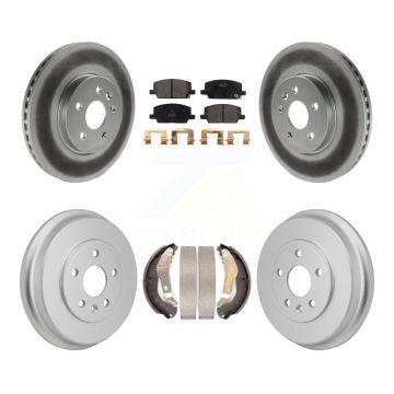 Front Rear Coated Disc Brake Rotors Semi-Metallic Pads And Drum Kit For Chevrolet Trax KGF-103338
