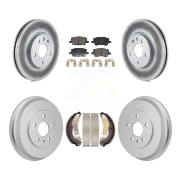 Front Rear Coat Disc Brake Rotor Semi-Metallic Pad Drum Kit For 2018-2020 Chevrolet Sonic KGF-103343