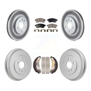 Front Rear Coated Disc Brake Rotors Semi-Metallic Pads And Drum Kit For Chevrolet Sonic KGF-103344