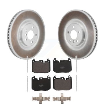 Front Coated Brake Rotors Semi-Metallic Pad Kit For Mini Cooper Countryman BMW X2 Clubman KGF-103365