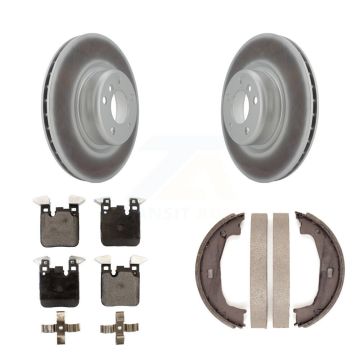 Rear Disc Coated Rotors Semi-Metallic Pads And Parking Shoes Kit For BMW 230i xDrive 228i KGF-103378