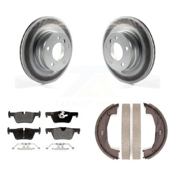 Rear Disc Coated Rotors Semi-Metallic Pads And Parking Shoes Kit For BMW 230i xDrive 228i KGF-103383