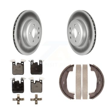 Rear Disc Coated Rotors Semi-Metallic Pads And Parking Shoes Kit For BMW 428i xDrive 328i KGF-103430