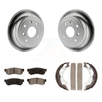Rear Disc Coated Rotors Semi-Metallic Pads And Parking Shoes Kit For Suzuki Forenza Reno KGF-103488