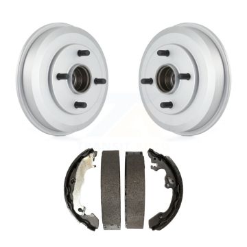 Rear Coated Brake Drum Shoes Kit For 2000-2008 Ford Focus Wheel Bearing Included KGN-100037