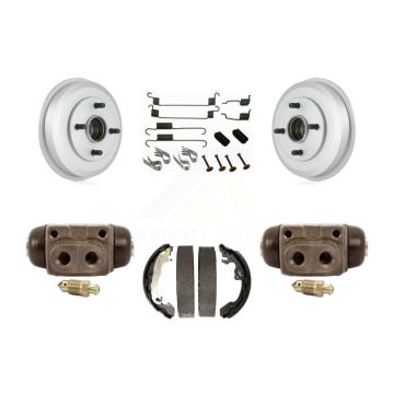 Rear Coat Brake Drum Shoe Spring Cylinder Kit For 05-07 Ford Focus Wheel Bearing Included KGN-100110