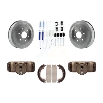 Rear Coated Brake Drum Shoe Spring & Cylinder Kit For GMC Sierra 1500 Chevrolet Silverado KGN-100117