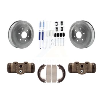 Rear Coated Brake Drum Shoe Spring & Cylinder Kit For GMC Sierra 1500 Chevrolet Silverado KGN-100118