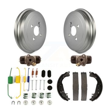Rear Coated Brake Drum Shoes Spring And Cylinders Kit (6Pc) For Toyota Yaris KGN-100133