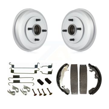 Rear Coated Brake Drum Shoes Spring Kit For 2000-2008 Ford Focus Wheel Bearing Included KGN-100140