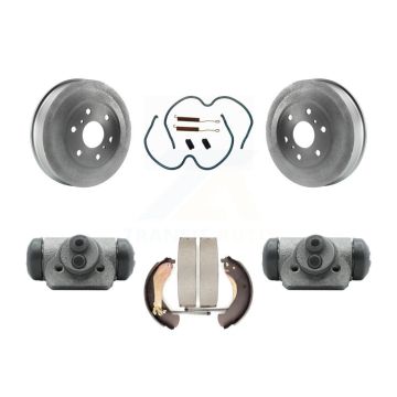 Rear Coated Brake Drum Shoe Spring & Cylinder Kit For Chevrolet Silverado 1500 GMC Sierra KGN-100156