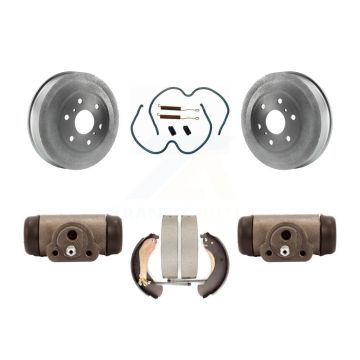 Rear Coated Brake Drum Shoe Spring & Cylinder Kit For Chevrolet Silverado 1500 GMC Sierra KGN-100158