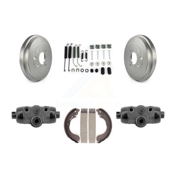 Rear Coated Brake Drum Shoes Spring And Cylinders Kit For 2008 Nissan Versa 4-Wheel ABS KGN-100202