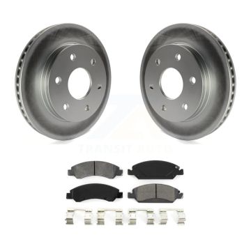 Front Coated Brake Rotors Semi-Metallic Pad Kit For 2007 GMC Sierra 1500 Disc rear brakes KGS-100011