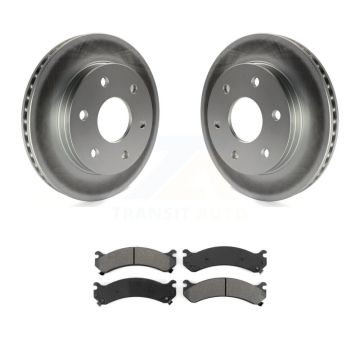 Front Coated Brake Rotor Semi-Metallic Pad Kit For 2006 Chevrolet Express 2500 GMC Savana KGS-100012