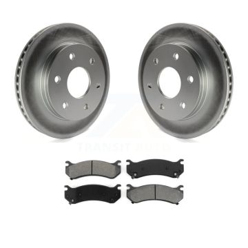 Front Coated Brake Rotor Semi-Metallic Pad Kit For Chevrolet GMC Silverado 1500 Sierra XL KGS-100013