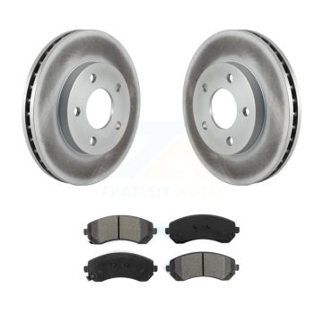 Front Coated Disc Brake Rotors & Semi-Metallic Pad Kit For Buick Rendezvous Pontiac Aztek KGS-100016