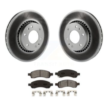 Front Coated Brake Rotor Semi-Metallic Pad Kit For Chevrolet Trailblazer GMC Envoy XL EXT KGS-100019
