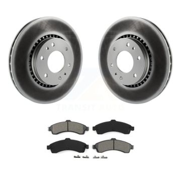 Front Coated Brake Rotor Semi-Metallic Pad Kit For Chevrolet GMC Trailblazer Envoy XL EXT KGS-100020