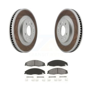 Front Coated Brake Rotors Semi-Metallic Pad Kit For Cadillac CTS With Standard Suspension KGS-100023