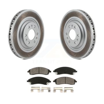Front Coated Disc Brake Rotors And Semi-Metallic Pads Kit For 2004-2009 Cadillac SRX KGS-100034