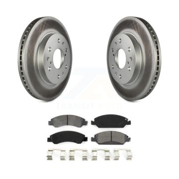 Front Coated Brake Rotor Semi-Metallic Pad Kit For GMC Sierra 1500 Chevrolet Silverado XL KGS-100036