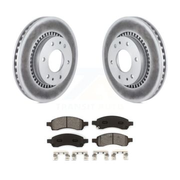 Front Coated Brake Rotors Semi-Metallic Pad Kit For Chevrolet Trailblazer GMC Envoy Buick KGS-100040