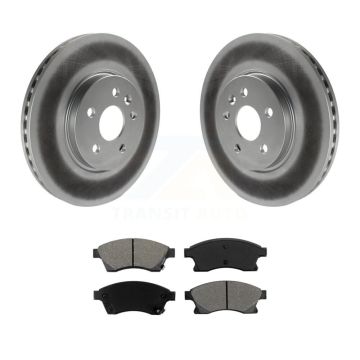 Front Coated Disc Brake Rotors And Semi-Metallic Pad Kit For 2013-2014 Chevrolet Sonic RS KGS-100061