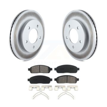 Front Coated Brake Rotors Semi-Metallic Pad Kit For 2004 Ford F-150 4WD With 5 Lug Wheels KGS-100072
