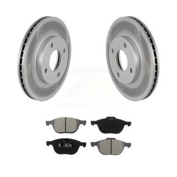 Front Coated Disc Brake Rotor And Semi-Metallic Pad Kit For 2004 Ford Focus From 04 05 KGS-100077