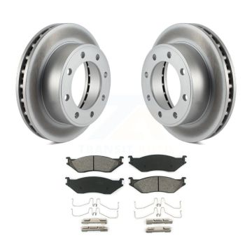 Front Coated Disc Brake Rotors And Semi-Metallic Pads Kit For Ford F-550 Super Duty F-450 KGS-100079