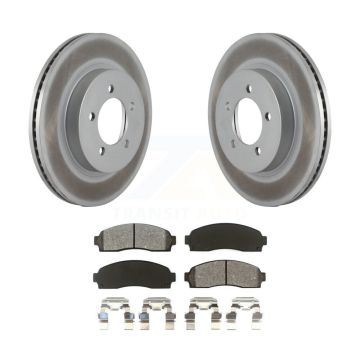 Front Coated Disc Brake Rotor Semi-Metallic Pad Kit For Ford Explorer Mercury Mountaineer KGS-100081