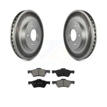 Front Coated Disc Brake Rotor Semi-Metallic Pad Kit For Ford Escape Mazda Tribute Mercury KGS-100090