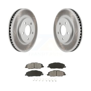 Front Coated Disc Brake Rotors And Semi-Metallic Pads Kit For 2005-2010 Ford Mustang Base KGS-100098