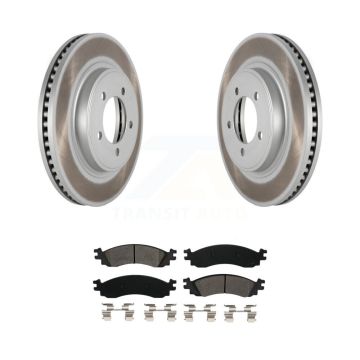 Front Coated Disc Brake Rotors Semi-Metallic Pad Kit For Ford Explorer Sport Trac Mercury KGS-100102