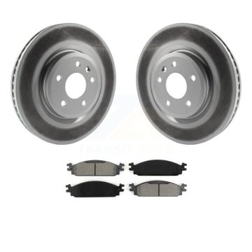 Front Coated Disc Brake Rotors And Semi-Metallic Pads Kit For 2009-2010 Lincoln MKS KGS-100113