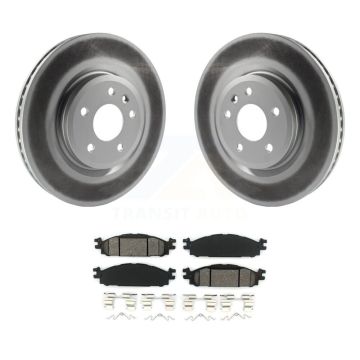 Front Coated Brake Rotors Semi-Metallic Pad Kit For Ford Explorer Flex Taurus Lincoln MKT KGS-100114