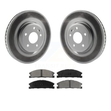 Front Coat Brake Rotors Semi-Metallic Pad Kit For 13 Ford Explorer With Heavy Duty Brakes KGS-100115