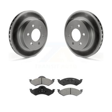 Front Coated Disc Brake Rotors & Semi-Metallic Pad Kit For 2000-2002 Dodge Dakota Durango KGS-100130