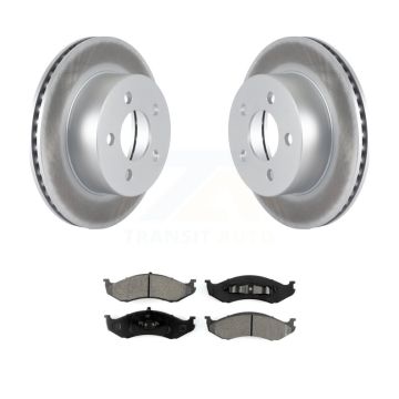 Front Coat Brake Rotor Semi-Metallic Pad Kit For Jeep Wrangler Cherokee Grand Wagoneer TJ KGS-100137
