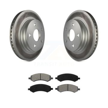 Front Coated Brake Rotors Semi-Metallic Pad Kit For Ram 1500 Classic Dodge Chrysler Aspen KGS-100145