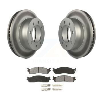 Front Coated Disc Brake Rotors And Semi-Metallic Pads Kit For Dodge Ram 1500 3500 2500 KGS-100147