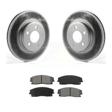 Front Coated Brake Rotors Semi-Metallic Pad Kit For Dodge Chrysler 300 Charger Challenger KGS-100150